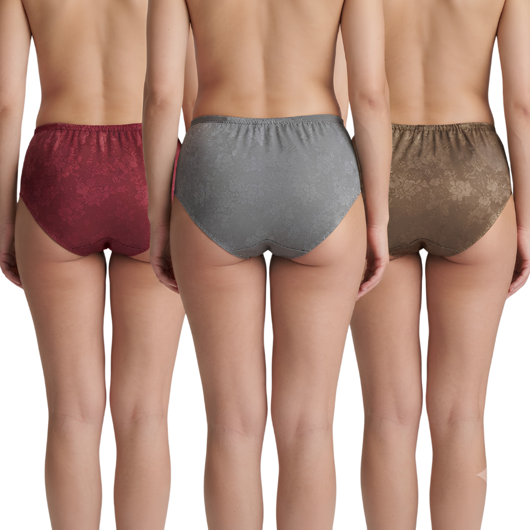 Women’s Floral Print Briefs – Pack of 3