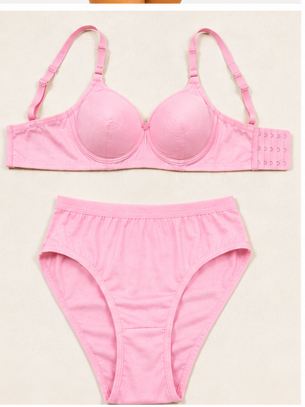 Women’s Pink Lightly Padded Bra & Panty Set