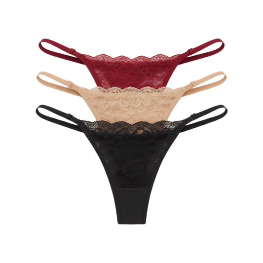 Women’s Lace Thong Panty – Pack of 3