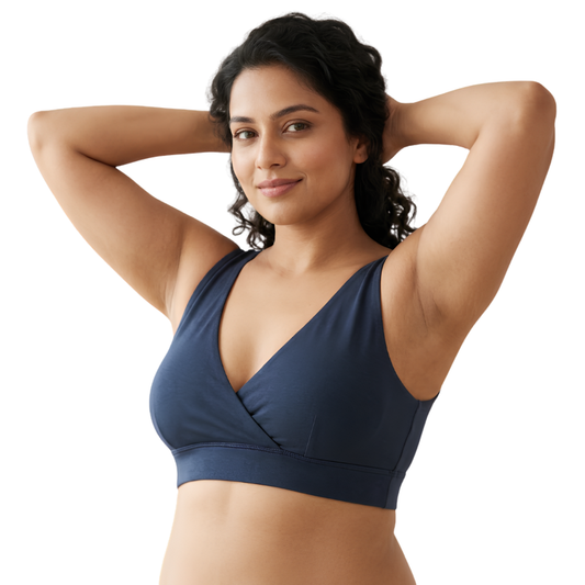 Women’s Navy Blue Seamless Comfort Bra