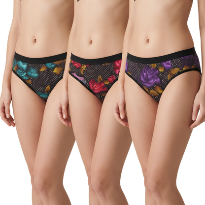 Women’s Printed Briefs – Pack of 3