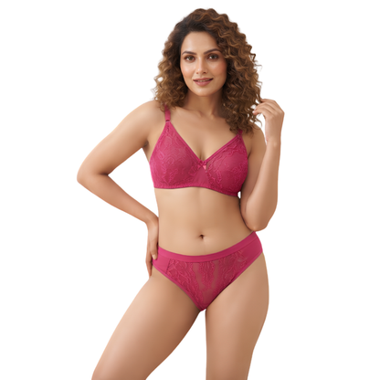 Women’s Lace Bra & Panty Set (PURPLE)