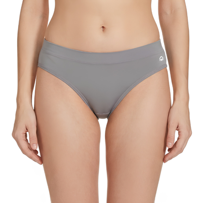 Women’s Solid Brief Panty – (GREY)