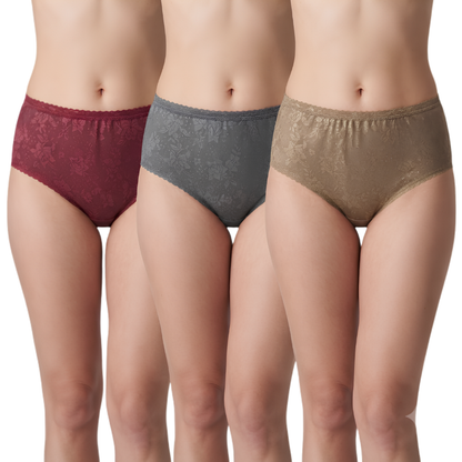 Women’s Floral Print Briefs – Pack of 3