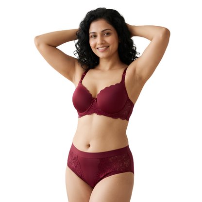 Women’s Lace Bra & Panty Set (RED)