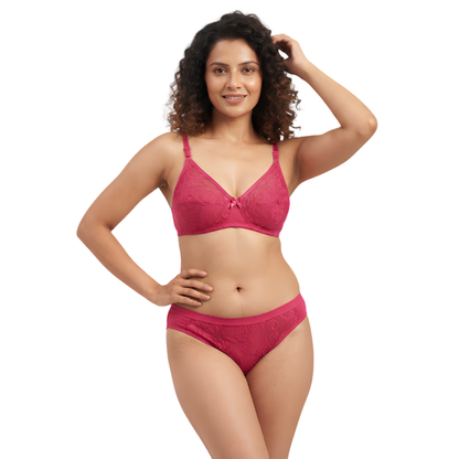 Women’s Lace Bra & Panty Set (PURPLE)