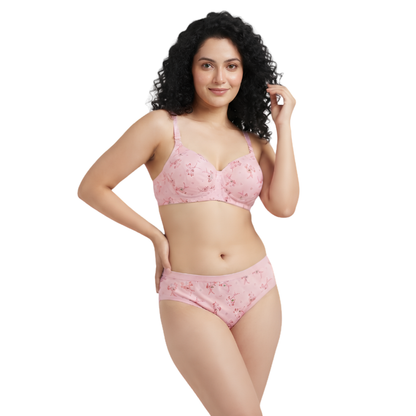 Women’s Printed Padded Bra & Panty Set