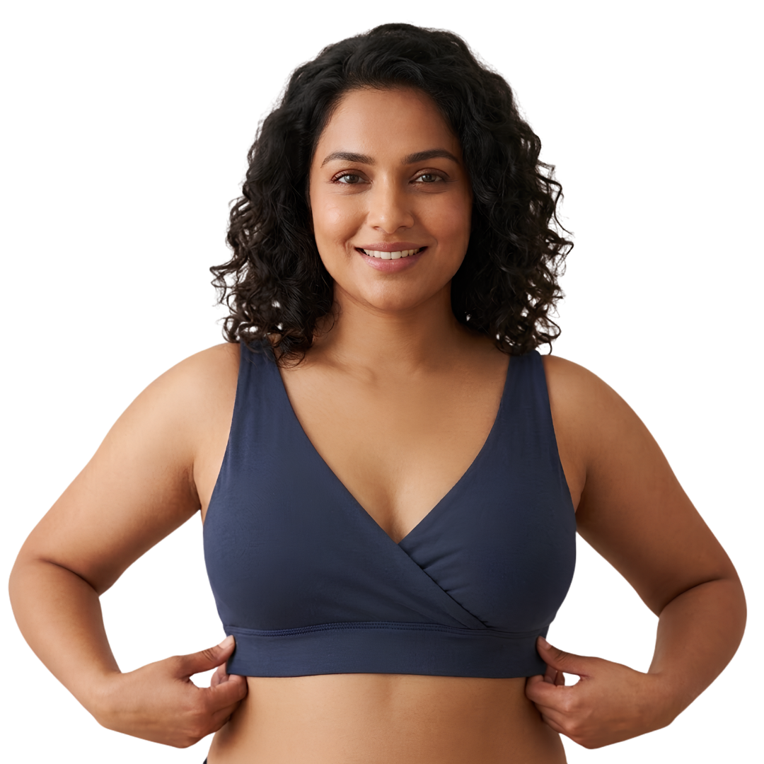 Women’s Navy Blue Seamless Comfort Bra