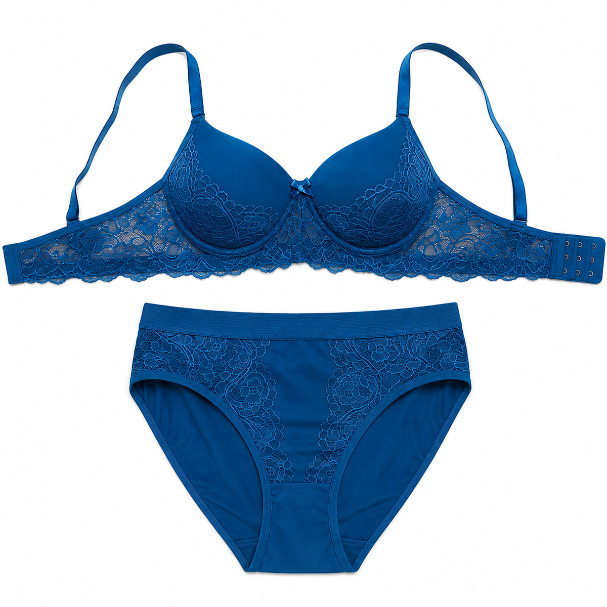 Women’s Lace Bra & Panty Set – (BLUE)