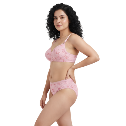 Women’s Printed Padded Bra & Panty Set
