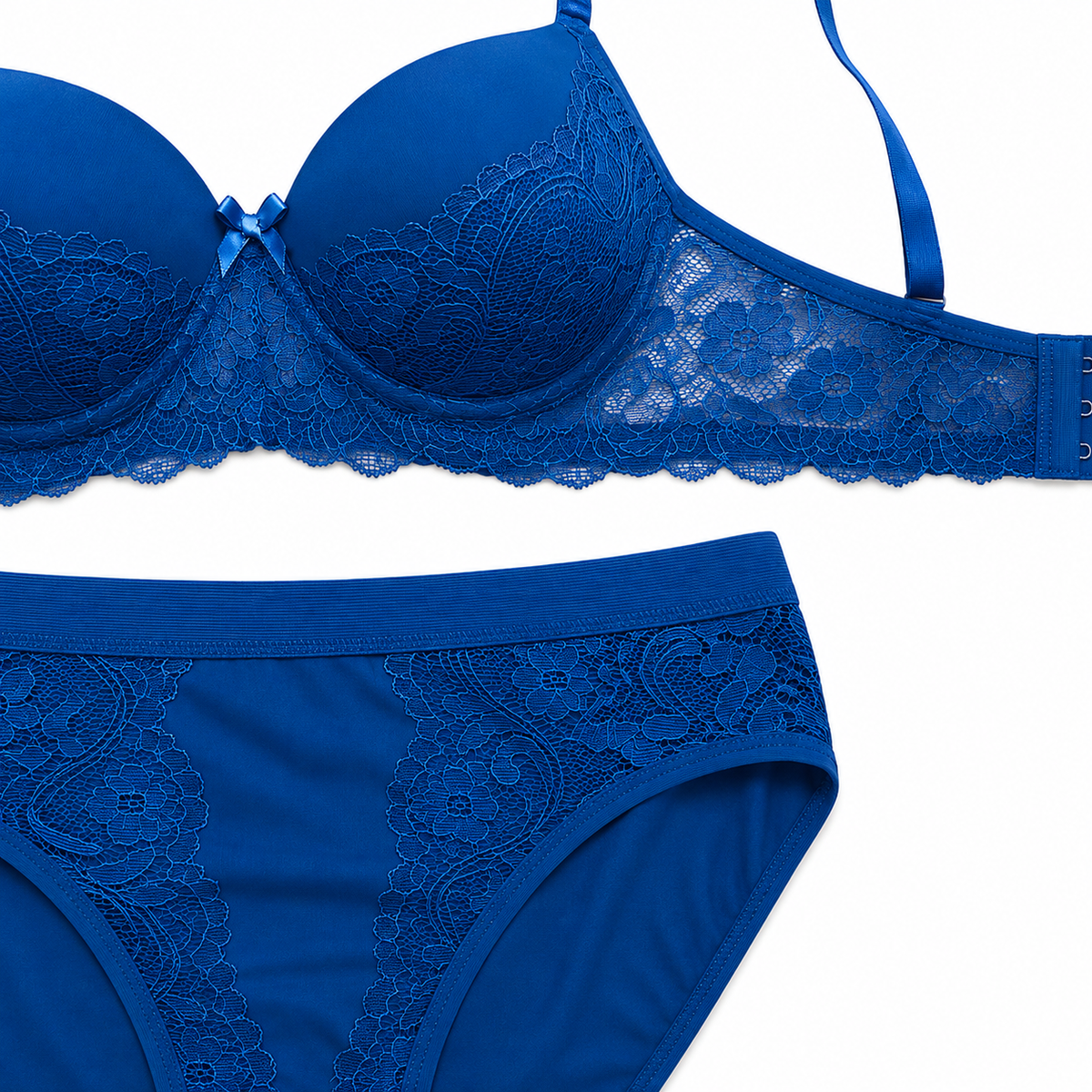 Women’s Lace Bra & Panty Set – (BLUE)
