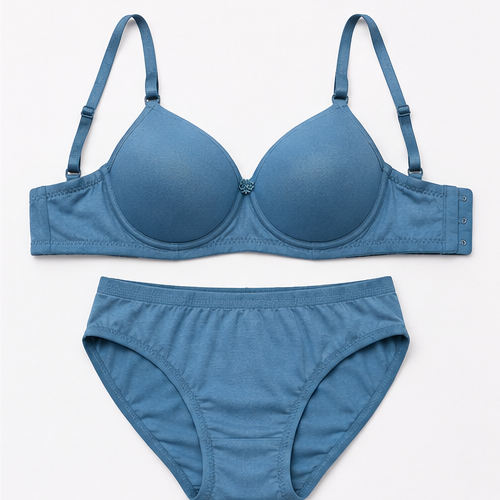 Women’s blue Lightly Padded Bra & Panty Set