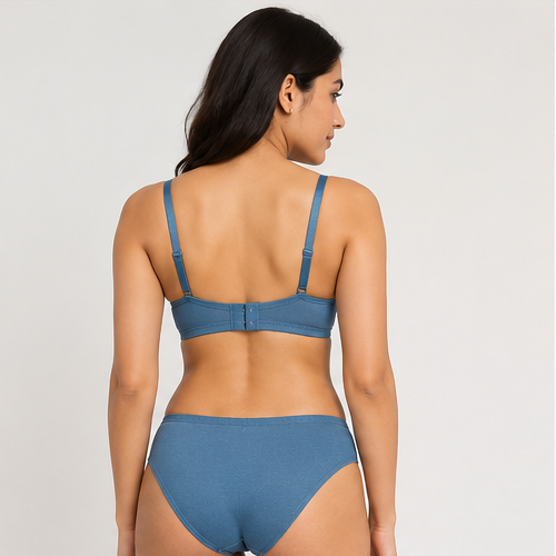 Women’s blue Lightly Padded Bra & Panty Set
